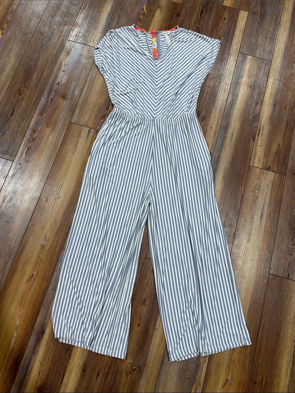 Matilda Jane Blue and White Striped Wide-Leg Jumpsuit
